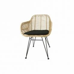 Alice's Garden 2 Fauteuils En Rotin Naturel Et Métal, Coussins Noir 3 Alice's Garden 2 Fauteuils En Rotin Naturel Et Métal, Coussins Noir -Fauteuils Shop 2 fauteuils en rotin naturel et metal coussins noir 3