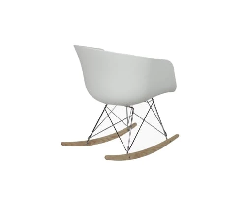 Chaise à bascule scandinave design blanc Meubles & Design Fauteuils Chaise à Bascule Scandinave Design Blanc -Fauteuils Shop chaise a bascule scandinave design blanc 3