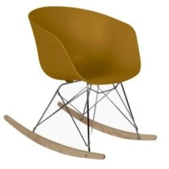 Meubles & Design Fauteuils Chaise à Bascule Scandinave Design Blanc 5 Meubles & Design Fauteuils Chaise à Bascule Scandinave Design Blanc -Fauteuils Shop chaise a bascule scandinave design moutarde