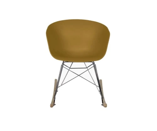 Chaise à bascule scandinave design moutarde Meubles & Design Fauteuils Chaise à Bascule Scandinave Design Moutarde -Fauteuils Shop chaise a bascule scandinave design moutarde 3