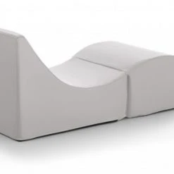 Talamo Italia Poufs Chaise Longue En éco-cuir Blanc -Fauteuils Shop chaise longue en eco cuir blanc 2