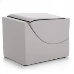 Talamo Italia Poufs Chaise Longue En éco-cuir Blanc -Fauteuils Shop chaise longue en eco cuir blanc 4