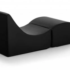Talamo Italia Poufs Chaise Longue En éco-cuir Noir -Fauteuils Shop chaise longue en eco cuir noir 3