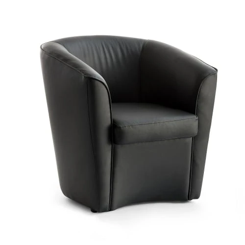 Chaise longue en éco-cuir noir Talamo Italia Fauteuils Chaise Longue En éco-cuir Noir -Fauteuils Shop chaise longue en eco cuir noir 6
