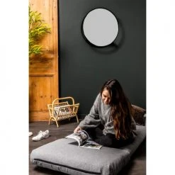 Drawer Fauteuils Chauffeuse Convertible 1 Place En Tissu Gris Nuage -Fauteuils Shop chauffeuse convertible 1 place en tissu gris nuage 4