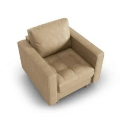 Micadoni Home Fauteuils Fauteuil 1 Place En Imitation Cuir Le Sable -Fauteuils Shop fauteuil 1 place en imitation cuir le sable 4