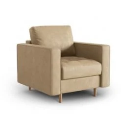 Micadoni Home Fauteuils Fauteuil 1 Place En Imitation Cuir Le Sable -Fauteuils Shop fauteuil 1 place en imitation cuir le sable 5