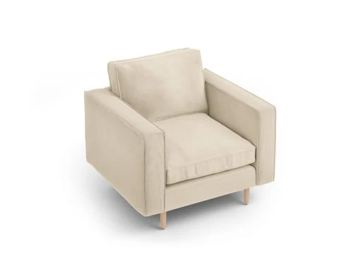 Fauteuil 1 place en tissu structuré beige clair CXL By Christian Lacroix Fauteuils Fauteuil 1 Place En Tissu Structuré Beige Clair -Fauteuils Shop fauteuil 1 place en tissu structure beige clair 4