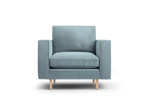 Fauteuil 1 place en tissu structuré bleu clair CXL By Christian Lacroix Fauteuils Fauteuil 1 Place En Tissu Structuré Bleu Clair -Fauteuils Shop fauteuil 1 place en tissu structure bleu clair 3