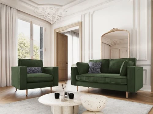 Fauteuil 1 place en tissu structuré vert CXL By Christian Lacroix Fauteuils Fauteuil 1 Place En Tissu Structuré Vert -Fauteuils Shop fauteuil 1 place en tissu structure vert 3