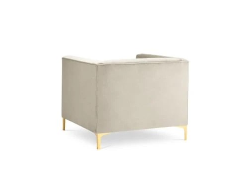 Fauteuil 1 place en velours beige Micadoni Home Fauteuils Fauteuil 1 Place En Velours Beige -Fauteuils Shop fauteuil 1 place en velours beige 2