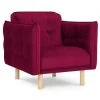 Micadoni Home Fauteuils Fauteuil 1 Place En Velours Rouge