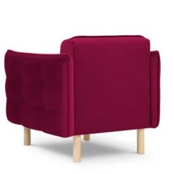 Micadoni Home Fauteuils Fauteuil 1 Place En Velours Rouge -Fauteuils Shop fauteuil 1 place en velours rouge 7