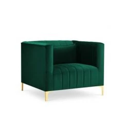 Micadoni Home Fauteuils Fauteuil 1 Place En Velours Vert Bouteille