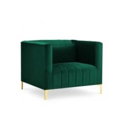 Micadoni Home Fauteuils Fauteuil 1 Place En Velours Vert Bouteille -Fauteuils Shop fauteuil 1 place en velours vert bouteille 6