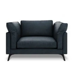 CXL By Christian Lacroix Fauteuils Fauteuil 1 Place XL En Cuir Cuir Bleu -Fauteuils Shop fauteuil 1 place xl en cuir cuir bleu 3