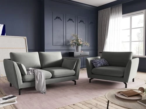 Fauteuil 1 place XL en velours gris clair CXL By Christian Lacroix Fauteuils Fauteuil 1 Place XL En Velours Gris Clair -Fauteuils Shop fauteuil 1 place xl en velours gris clair 1