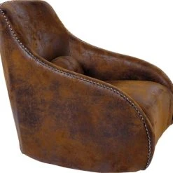 Kare Design Fauteuils Fauteuil à Bascule En Microfibre Marron -Fauteuils Shop fauteuil a bascule en microfibre marron 2