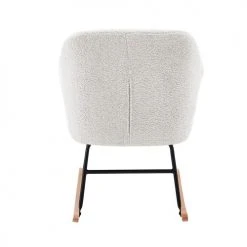 Baita Fauteuils Fauteuil à Bascule En Tissu 1 Place Blanc -Fauteuils Shop fauteuil a bascule en tissu 1 place blanc 4