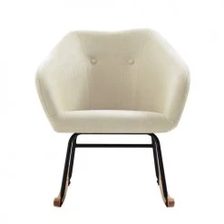 Baita Fauteuils Fauteuil à Bascule En Tissu 1 Place Crème 2 Baita Fauteuils Fauteuil à Bascule En Tissu 1 Place Crème -Fauteuils Shop fauteuil a bascule en tissu 1 place creme 2