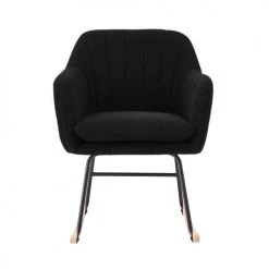 Baita Fauteuils Fauteuil à Bascule En Tissu 1 Place Noir 2 Baita Fauteuils Fauteuil à Bascule En Tissu 1 Place Noir -Fauteuils Shop fauteuil a bascule en tissu 1 place noir 2