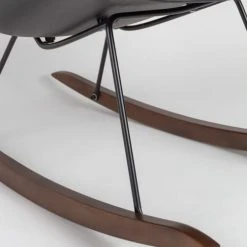 BOITE A DESIGN Fauteuils Fauteuil à Bascule En Tissu Gris Foncé -Fauteuils Shop fauteuil a bascule en tissu gris fonce 2