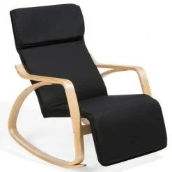 Beliani Fauteuils Fauteuil Ă Bascule Noir