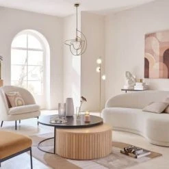 Maisons Du Monde Fauteuils Fauteuil à Bouclettes Blanches -Fauteuils Shop fauteuil a bouclettes blanches 1000 3 23 209902 8