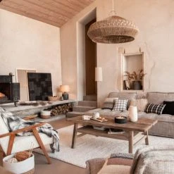 Maisons Du Monde Fauteuils Fauteuil à Bouclettes Blanches Et Frêne Massif -Fauteuils Shop fauteuil a bouclettes blanches et frene massif 1000 12 28 210030 5