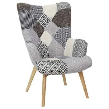 Fauteuil design coloré patchwork The Home Deco Factory Fauteuils Fauteuil Design Coloré Patchwork -Fauteuils Shop fauteuil assise en tissu patchwork