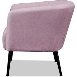 ATHM DESIGN Fauteuils Fauteuil Assise Polyester Rose Pieds Métal -Fauteuils Shop fauteuil assise polyester rose pieds metal 4
