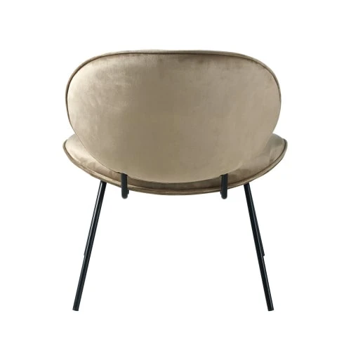 Fauteuil bas en velours beige capuccino Maisons Du Monde Fauteuils Fauteuil Bas En Velours Beige Capuccino -Fauteuils Shop fauteuil bas en velours beige capuccino 1000 6 6 209803 3