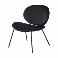 Maisons Du Monde Fauteuils Fauteuil Bas En Velours Noir