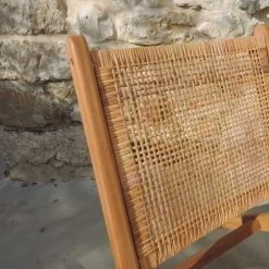 Casatera Fauteuils Fauteuil Bas Lounge Teck Et Rotin Bois Clair -Fauteuils Shop fauteuil bas lounge teck et rotin bois clair 2