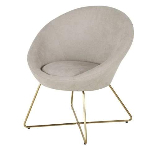 Fauteuil beige et pieds en métal doré Maisons Du Monde Fauteuils Fauteuil Beige Et Pieds En Métal Doré -Fauteuils Shop fauteuil beige et pieds en metal dore 1000 10 10 216080 1