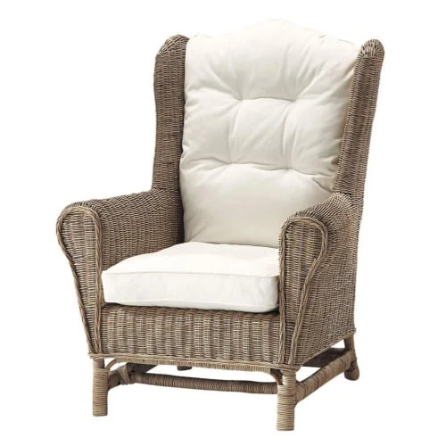 Fauteuil bergère en rotin et coussins ivoire Maisons Du Monde Fauteuils Fauteuil Bergère En Rotin Et Coussins Ivoire -Fauteuils Shop fauteuil bergere en rotin et coussins ivoire 1000 8 17 111086 1