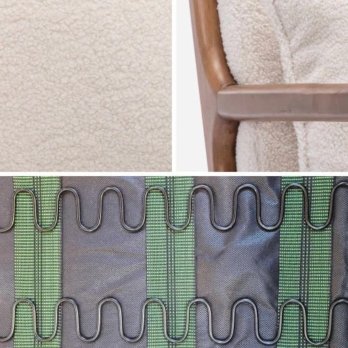 Fauteuil bouclettes pieds bois d'hévéa teinté Alice's Garden Fauteuils Fauteuil Bouclettes Pieds Bois D'hévéa Teinté -Fauteuils Shop fauteuil bouclettes pieds bois d hevea teinte 5