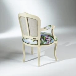 Robin Des Bois Fauteuils Fauteuil Cabriolet Patine Ivoire Et Tissu Lin Fleuri -Fauteuils Shop fauteuil cabriolet patine ivoire et tissu lin fleuri 4