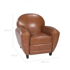 Rendez Vous Déco Fauteuils Fauteuil Camel En Croute De Cuir Enduite -Fauteuils Shop fauteuil camel en croute de cuir enduite 3