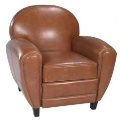 Rendez Vous Déco Fauteuils Fauteuil Camel En Croute De Cuir Enduite -Fauteuils Shop fauteuil camel en croute de cuir enduite 5
