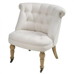Maisons Du Monde Fauteuils Fauteuil Capitonné Coloris Lin