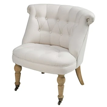 Fauteuil capitonné en lin beige ficelle Maisons Du Monde Fauteuils Fauteuil Capitonné En Lin Beige Ficelle -Fauteuils Shop fauteuil capitonne coloris lin constantin 1000 6 4 166300 1