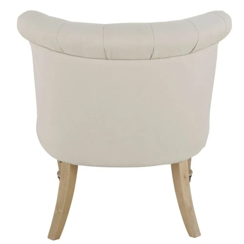 Fauteuil capitonné en lin beige ficelle Maisons Du Monde Fauteuils Fauteuil Capitonné En Lin Beige Ficelle -Fauteuils Shop fauteuil capitonne en lin beige ficelle 1000 6 36 219714 4