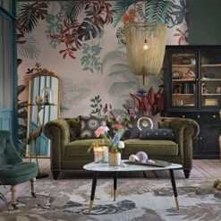 Maisons Du Monde Fauteuils Fauteuil Capitonné En Velours Vert -Fauteuils Shop fauteuil capitonne en velours vert 1000 5 5 225833 4