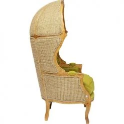 Kare Design Fauteuils Fauteuil Carrosse Vert Et Chêne -Fauteuils Shop fauteuil carrosse vert et chene 4