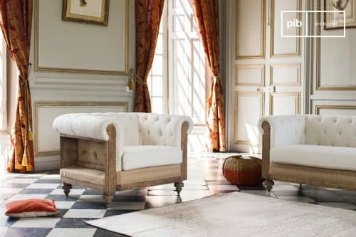 Fauteuil chesterfield en lin beige PIB Fauteuils Fauteuil Chesterfield En Lin Beige -Fauteuils Shop fauteuil chesterfield en lin beige 4