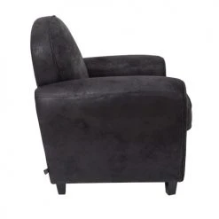 Toilinux Fauteuils Fauteuil Club Confortable De Couleur Noir -Fauteuils Shop fauteuil club confortable de couleur noir 2