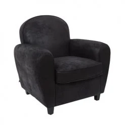 Toilinux Fauteuils Fauteuil Club Confortable De Couleur Noir
