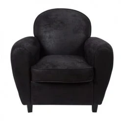 Toilinux Fauteuils Fauteuil Club Confortable De Couleur Noir -Fauteuils Shop fauteuil club confortable de couleur noir 3