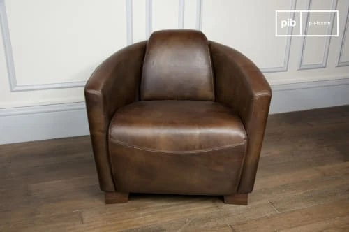 Fauteuil club en cuir marron PIB Fauteuils Fauteuil Club En Cuir Marron -Fauteuils Shop fauteuil club en cuir marron 3